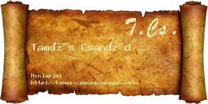Tamás Csanád névjegykártya