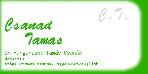 csanad tamas business card